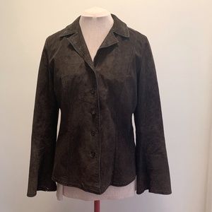 Danier vintage dark  brown suede jacket